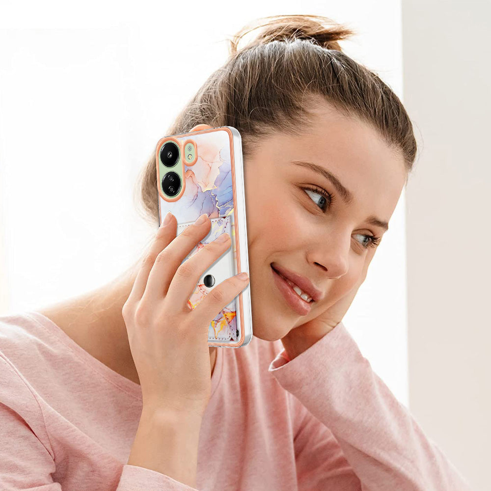 For Xiaomi Redmi 13C 4G / Poco C65 4G Case IMD Shock-Absorbent Phone Shell with Card Holder For Xiaomi Redmi 13C 4G / Poco C65 4G Case IMD Shock-Absorbent Phone Shell with Card Holder